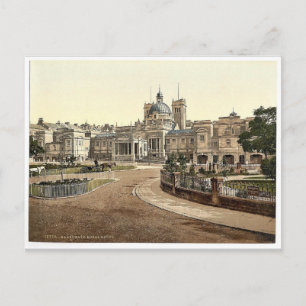 Royal Baths, Harrogate, England rare Photochrom Postcard