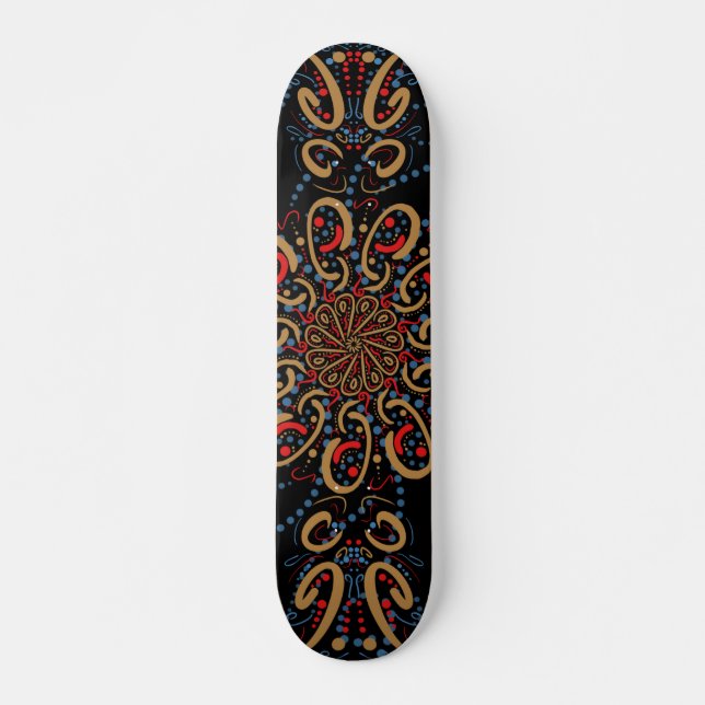 Royal Batik Floral Artistic Skateboard (Devant)