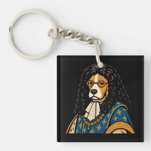 Royal Beagle Dog His Majesty Fluffness Keychain