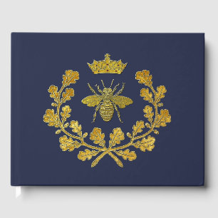 Royal Bee Crest & Your Colour Guest Book