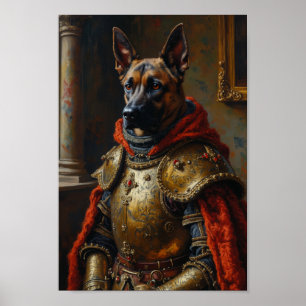 Royal Belgian Malinois Portrait Poster