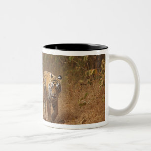 Royal Bengal Tigers on the move, Ranthambhor Two-Tone Coffee Mug