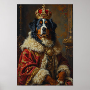 Royal Bernese Mountain Dog Portrait Poster