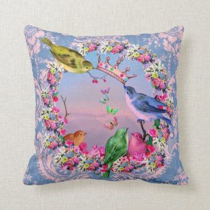 Royal Birds by Bella Bella Studios Throw Pillow