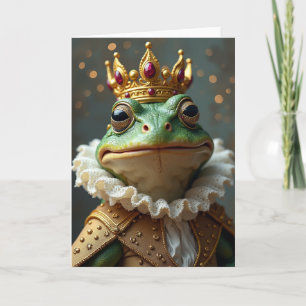Royal Birthday Crowned Amphibian Card
