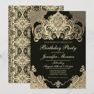 Royal Birthday Party Crown Ornate Invitation