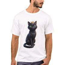 Royal Black Cat T-Shirt