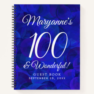 Royal Blue 100 and Wonderful Birthday Party Notebook