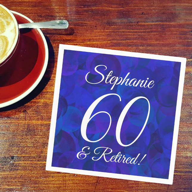 Royal Blue 60 and Retired Retirement Napkin (Creator Uploaded)