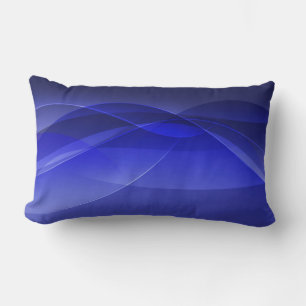 Royal Blue Abstract Modern Backdrop Design Lumbar Pillow
