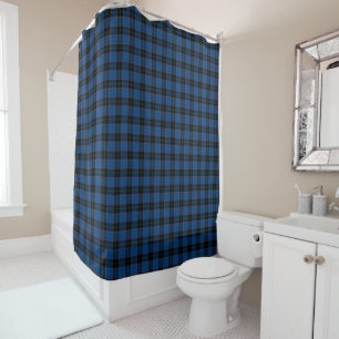 Royal Blue and Black Clan Hume Plaid Pattern