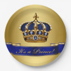 Royal Blue and Gold Crown Prince Baby Shower