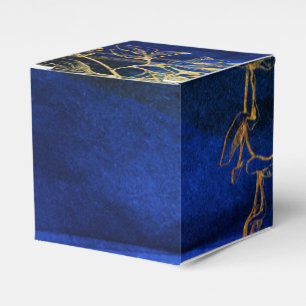 Royal Blue and Gold Favor Box