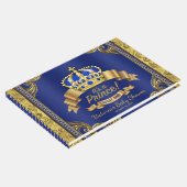 Royal Blue and Gold Prince Baby Shower Guest Books (Corner)