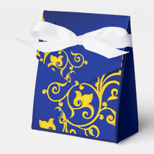 Royal Blue and Gold Wedding Favor Box