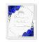 Royal Blue and Silver Floral Quinceanera Welcome P