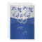 Royal Blue and Silver Joined Hearts Invitation