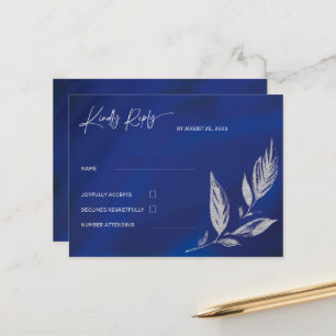 Royal Blue and Silver Postcard