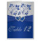 Royal Blue and Silver Table Number Card