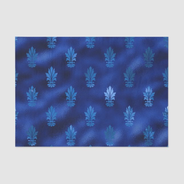 Royal Blue and Silver Tissue Paper (Front)