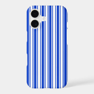 Royal blue and white candy stripes
