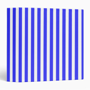 Royal blue and white candy stripes binder