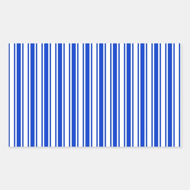 Royal blue and white candy stripes sticker (Front)