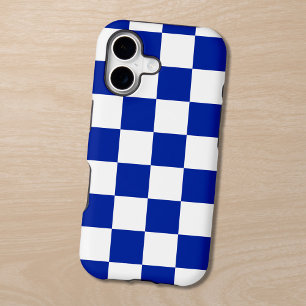 Royal Blue and White Checkered Pattern