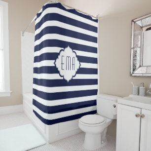 Royal Blue And White Geometric Stripes