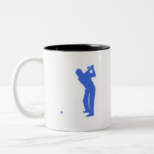 Royal Blue and White Golf Two-Tone Coffee Mug