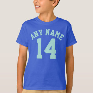 Royal Blue & Aquamarine Kids | Sports Jersey T-Shirt