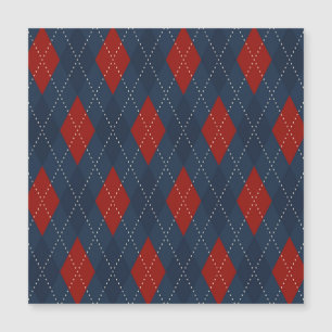 Royal Blue Argyle Christmas Pattern