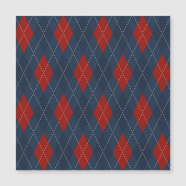 Royal Blue Argyle Christmas Pattern (Front)