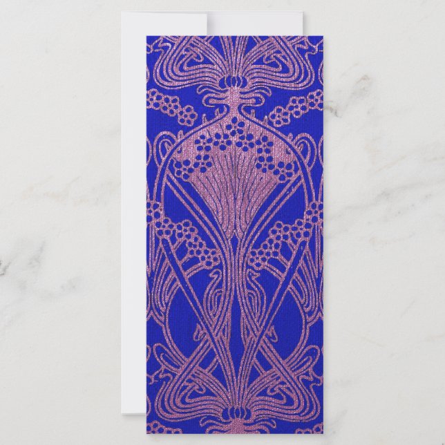 Royal blue,Art nouveau pattern,royal purple, flora (Front)