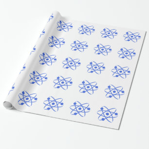 Royal Blue Atom Wrapping Paper