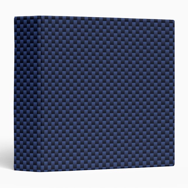 Royal Blue Automotive Carbon Fibre Weave Print Binder (Front/Spine)