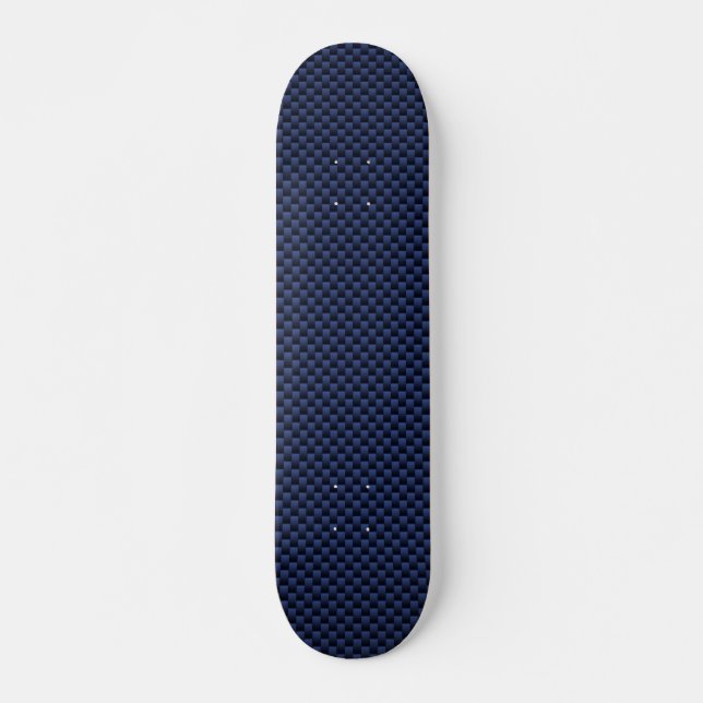Royal Blue Automotive Carbon Fibre Weave Style Skateboard (Front)