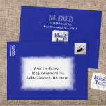 Royal Blue Bar Mitzvah Pre-addressed Envelope<br><div class="desc">Royal Blue 5x7 invitation envelope with return address already printed on the back flap is a beautiful accessory to a variety of bar mitzvah, bat mitzvah, or baptism invitations. These envelopes are easy to personalize with other sizes available. With adjustable colour, this envelope is versatile for navy blue, blue-grey, dark...</div>