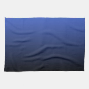 Royal Blue Black Ombre Kitchen Towel