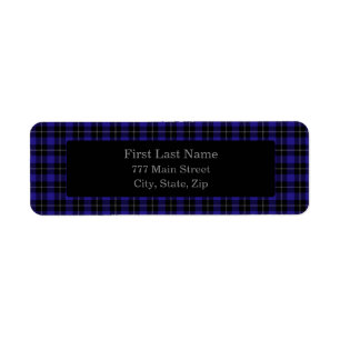 Royal Blue Black Plaid