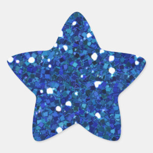 ROYAL BLUE BLUES WHITE GLITTER-LIKE TILES TEXTURES STAR STICKER