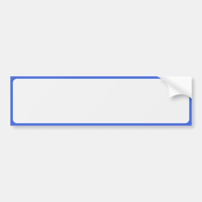 Royal Blue Border Bumper Sticker – Customizable (Front)
