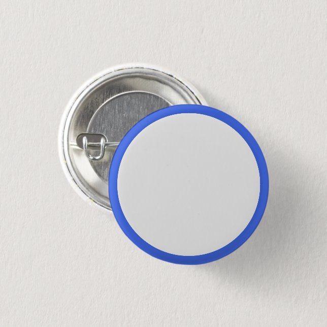 Royal Blue Border Custom Button (Front & Back)