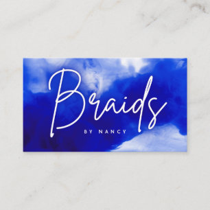 Royal Blue Braids Smoke & Neon Business Card