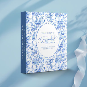 Royal Blue Bridal Shower Custom Name Memory Album Binder