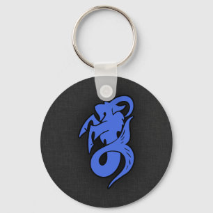 Royal Blue Capricorn Keychain