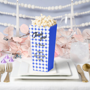 Royal Blue Circle Pattern Bachelorette Party Favor Box