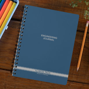 Royal Blue Classic Stripe Carnet spirale
