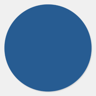 Royal Blue Colour Only Custom Design Products Classic Round Sticker