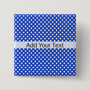 Royal Blue Combination Polka Dots by STaylor 2 Inch Square Button